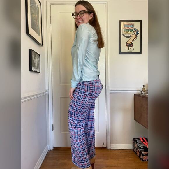 70s Vintage Baby Blue Collared Disco Shirt - Picture 8 of 8